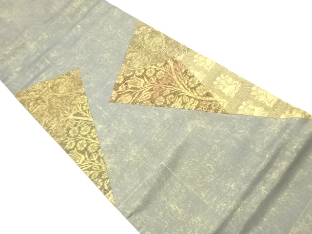 JAPANESE FUKURO OBI / WOVEN FLOWER ARABESQUE